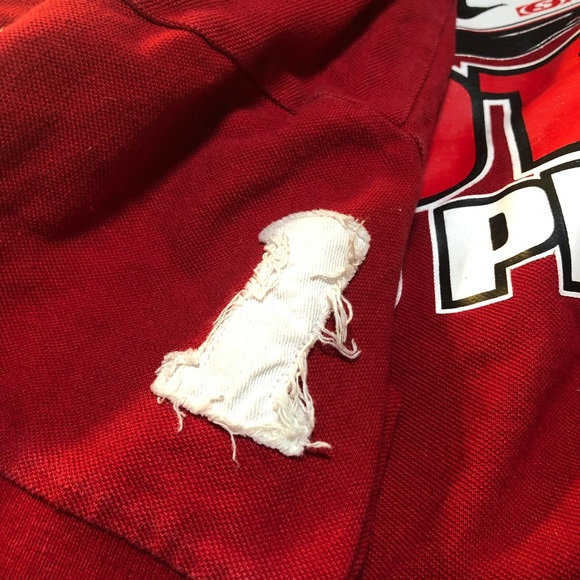 Vintage Monaco Grand Prix Motor Racing F1 Polo Red Size L - Picture 6 of 12